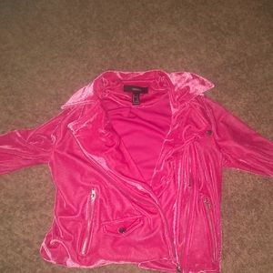 Pink velvet jacket